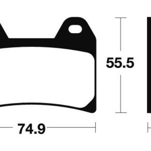 Plaquettes de frein TECNIUM route organique – MA227