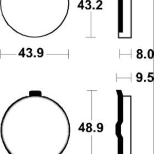 Plaquettes de frein TECNIUM route organique – MA24