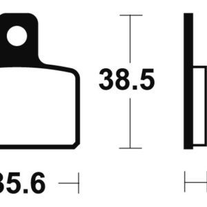 Plaquettes de frein TECNIUM route organique – MA303