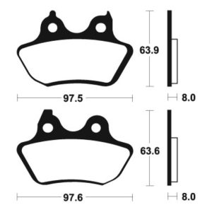 Plaquettes de frein TECNIUM route organique – MA346