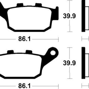 Plaquettes de frein TECNIUM route organique – MA381