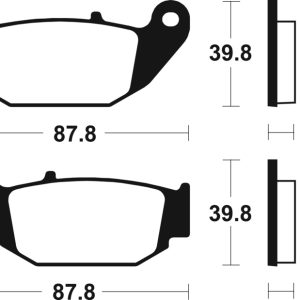 Plaquettes de frein TECNIUM route organique – MA415