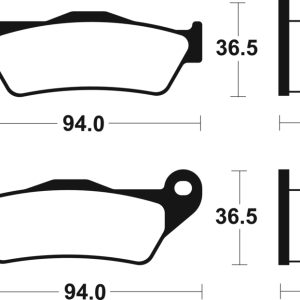 Plaquettes de frein TECNIUM route organique – MA424