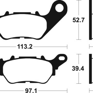 Plaquettes de frein TECNIUM route organique – MA432