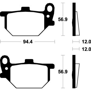 Plaquettes de frein TECNIUM route organique – MA45