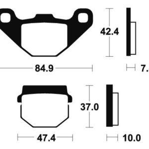 Plaquettes de frein TECNIUM route organique – MA48
