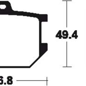 Plaquettes de frein TECNIUM route organique – MA7
