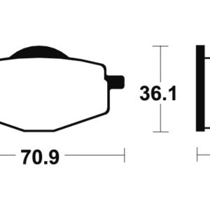 Plaquettes de frein TECNIUM route organique – MA75