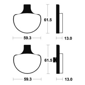 Plaquettes de frein TECNIUM route organique – MA79