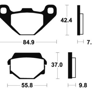 Plaquettes de frein TECNIUM route organique – MA86