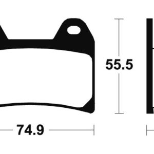 Plaquettes de frein TECNIUM Racing métal fritté carbone – MCR206