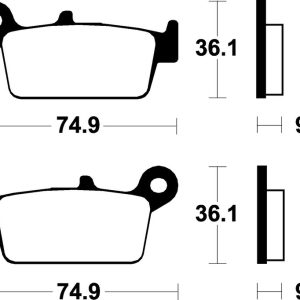 Plaquettes de frein TECNIUM Scooter organique – ME104