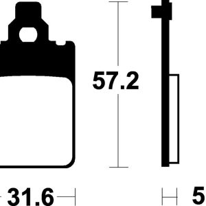 Plaquettes de frein TECNIUM Scooter organique – ME107