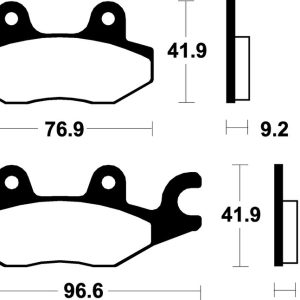 Plaquettes de frein TECNIUM Scooter organique – ME188