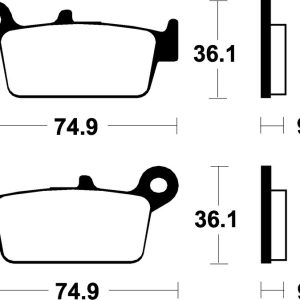 Plaquettes de frein TECNIUM Scooter organique – ME190