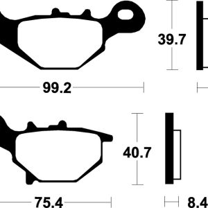 Plaquettes de frein TECNIUM Scooter organique – ME202