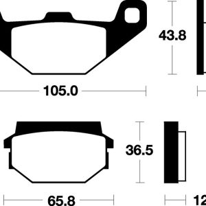 Plaquettes de frein TECNIUM Scooter organique – ME245