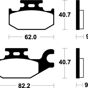 Plaquettes de frein TECNIUM Scooter organique – ME254