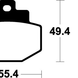 Plaquettes de frein TECNIUM Scooter organique – ME272