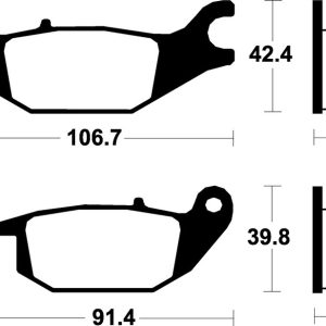 Plaquettes de frein TECNIUM Scooter organique – ME284