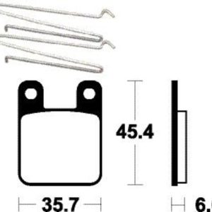 Plaquettes de frein TECNIUM Scooter organique – ME319