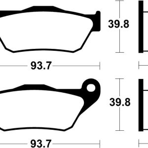Plaquettes de frein TECNIUM Scooter organique – ME337