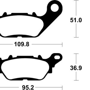 Plaquettes de frein TECNIUM Scooter organique – ME358