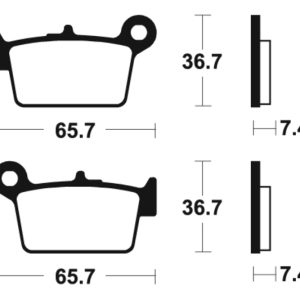 Plaquettes de frein TECNIUM Scooter organique – ME361