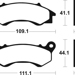 Plaquettes de frein TECNIUM Scooter organique – ME373