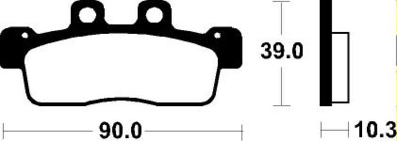 Plaquettes de frein TECNIUM Scooter organique – ME375