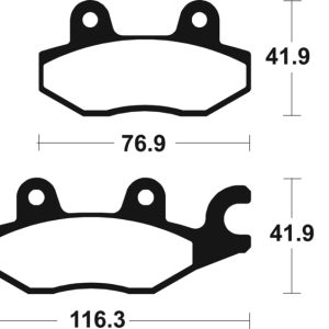 Plaquettes de frein TECNIUM Scooter organique – ME378