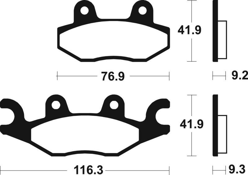 Plaquettes de frein TECNIUM Scooter organique – ME378