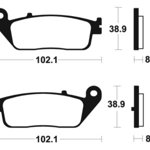 Plaquettes de frein TECNIUM Scooter organique – ME383