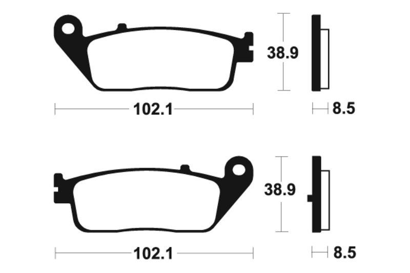 Plaquettes de frein TECNIUM Scooter organique – ME383