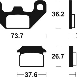 Plaquettes de frein TECNIUM Scooter organique – ME384