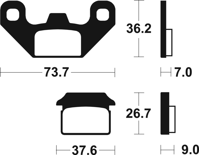 Plaquettes de frein TECNIUM Scooter organique – ME384