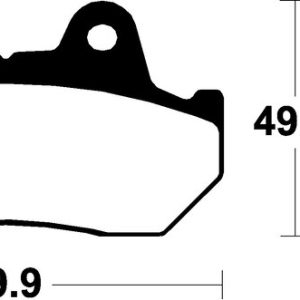 Plaquettes de frein TECNIUM Scooter organique – ME42