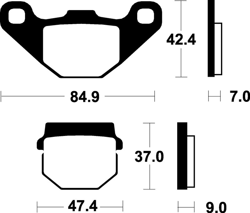Plaquettes de frein TECNIUM Scooter organique – ME44