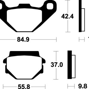 Plaquettes de frein TECNIUM Scooter organique – ME46