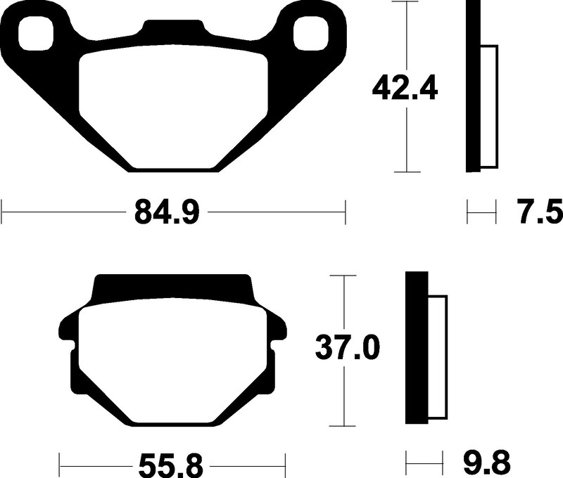 Plaquettes de frein TECNIUM Scooter organique – ME46