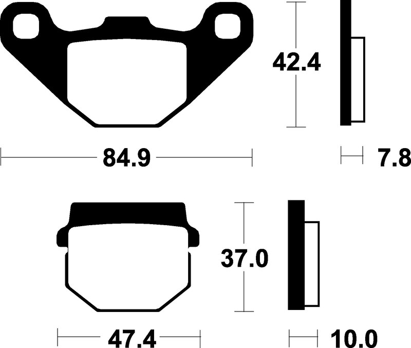 Plaquettes de frein TECNIUM Scooter organique – ME48