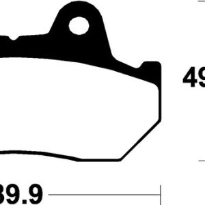 Plaquettes de frein TECNIUM Scooter organique – ME72