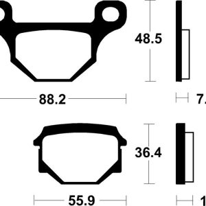 Plaquettes de frein TECNIUM Scooter organique – ME85