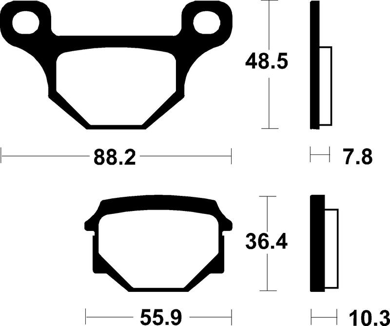 Plaquettes de frein TECNIUM Scooter organique – ME85