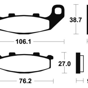 Plaquettes de frein TECNIUM Performance métal fritté – MF115