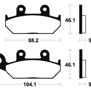 Plaquettes de frein TECNIUM Performance métal fritté – MF150