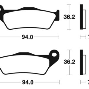 Plaquettes de frein TECNIUM Performance métal fritté – MF171