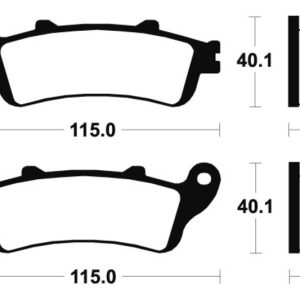 Plaquettes de frein TECNIUM Performance métal fritté – MF221