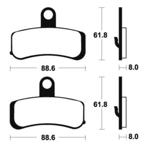 Plaquettes de frein TECNIUM Performance métal fritté – MF353