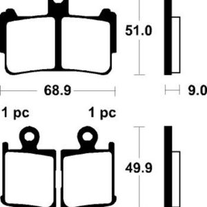 Plaquettes de frein TECNIUM Performance métal fritté – MF369